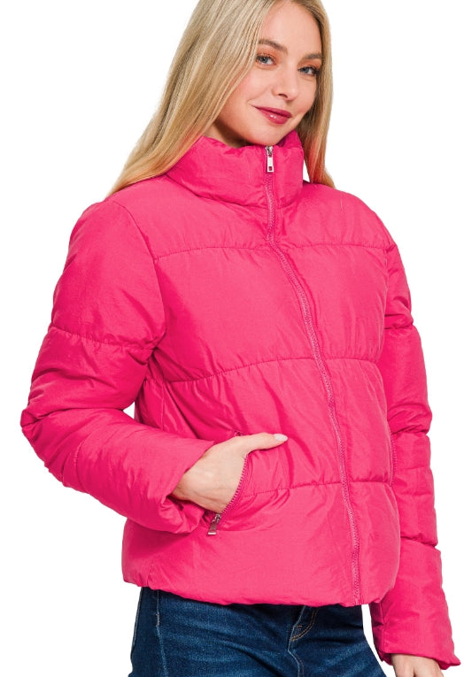 Pink Puffer Jacket