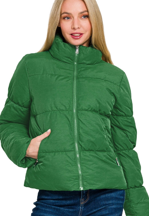Green Puffer Jacket