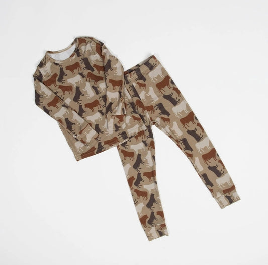 Bamboo Cow Camo PJS