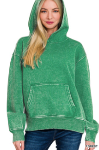 Fleece Acid Wash Hoodie