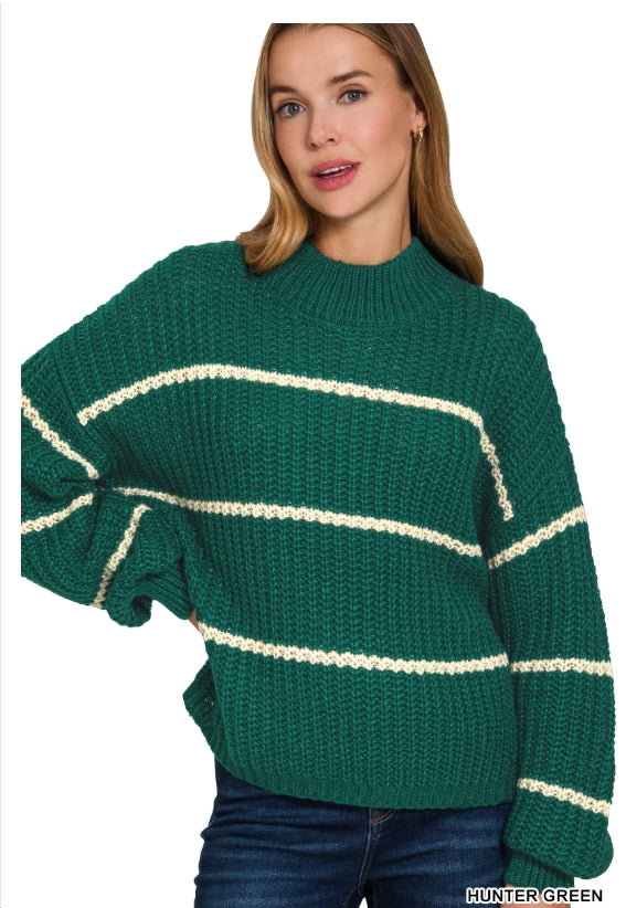 Oversize stripped sweater