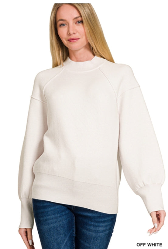 Mock neck sweater