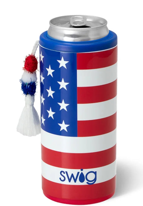 Skinny Can Koozie All American