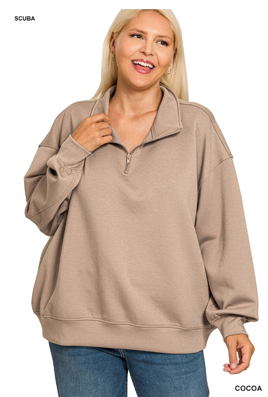 plus scuba half zip