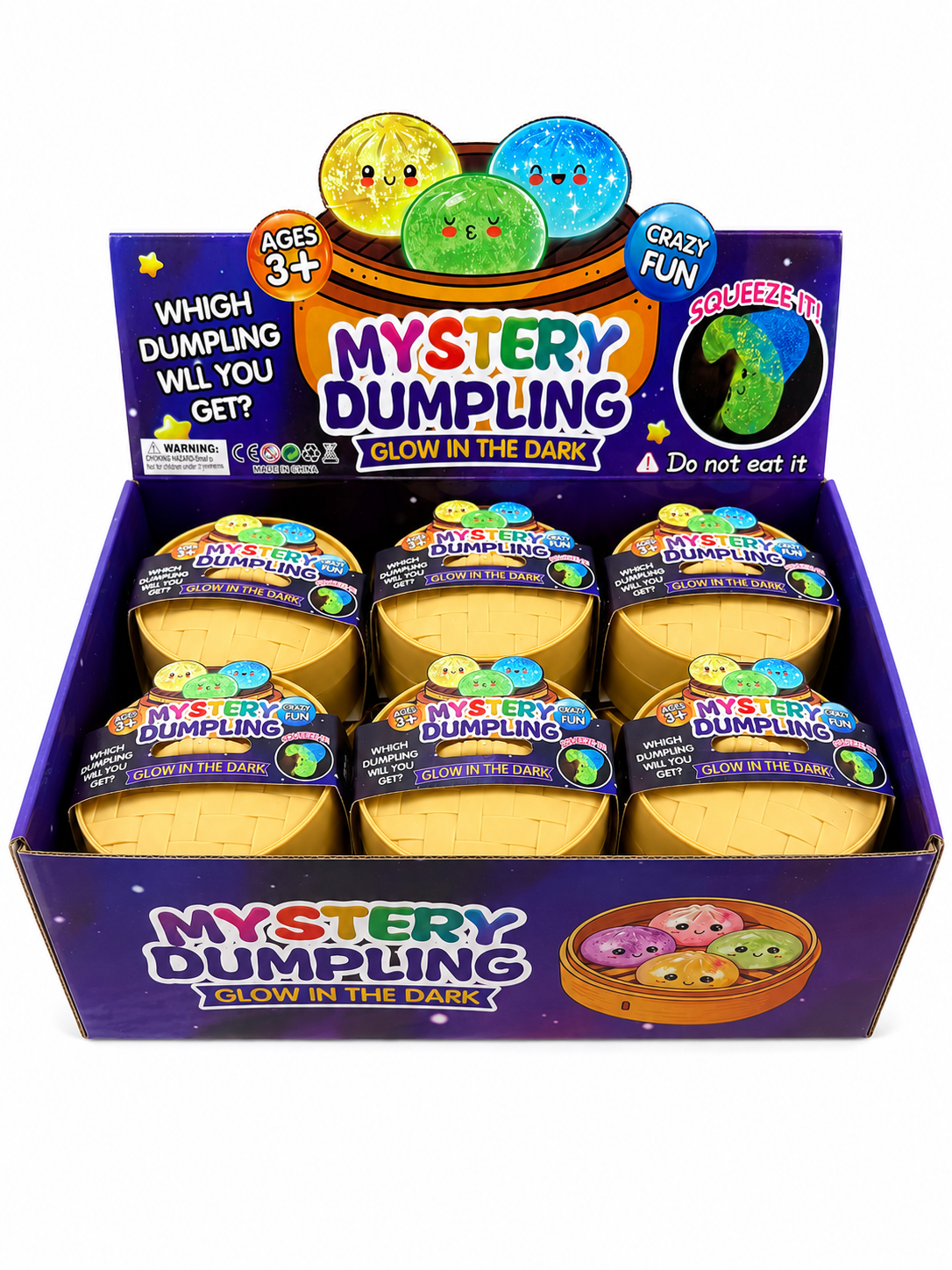 Mystery Glow in the Dark Dumpling Squishy MSDS10