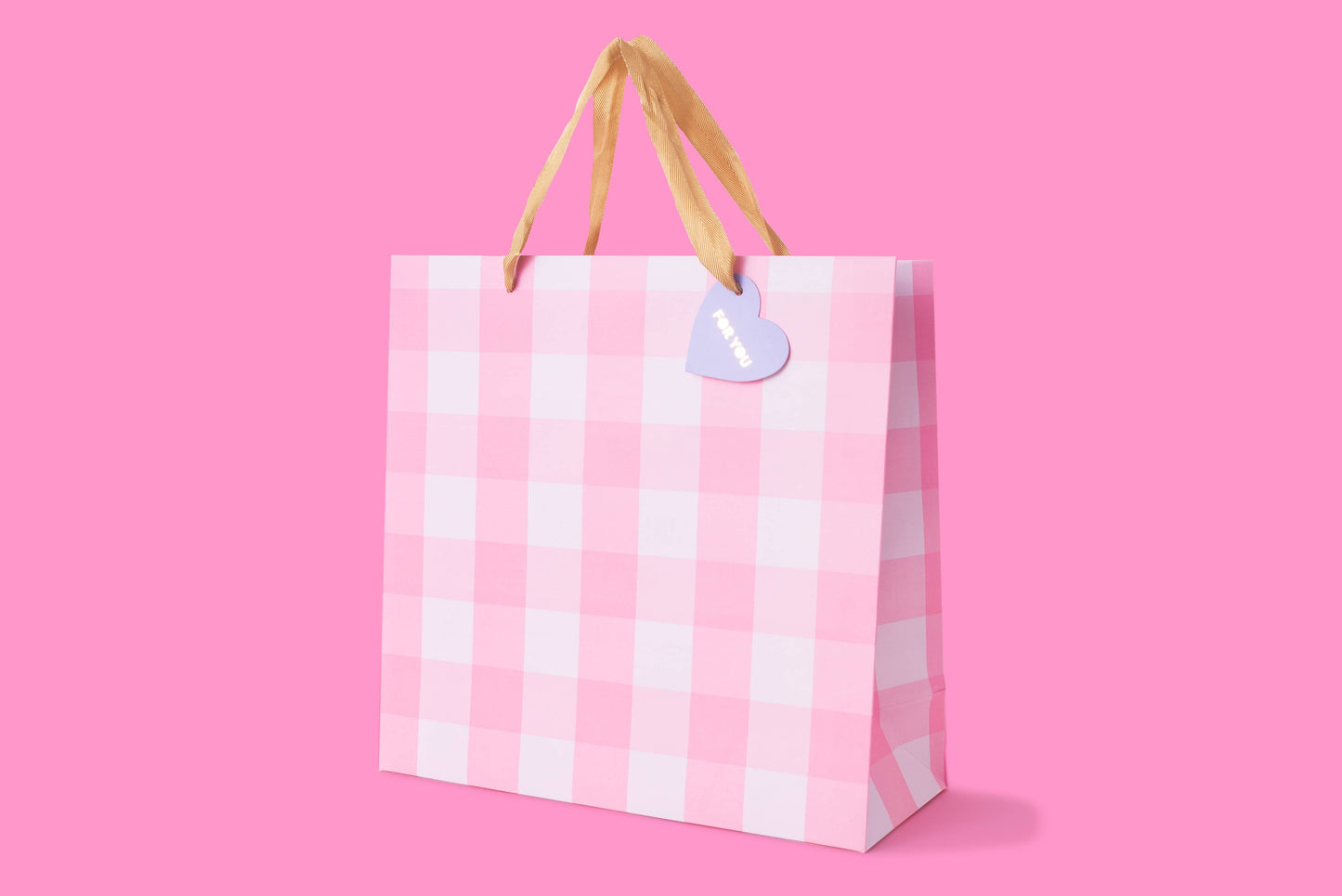 Pink Gingham Gift Bag