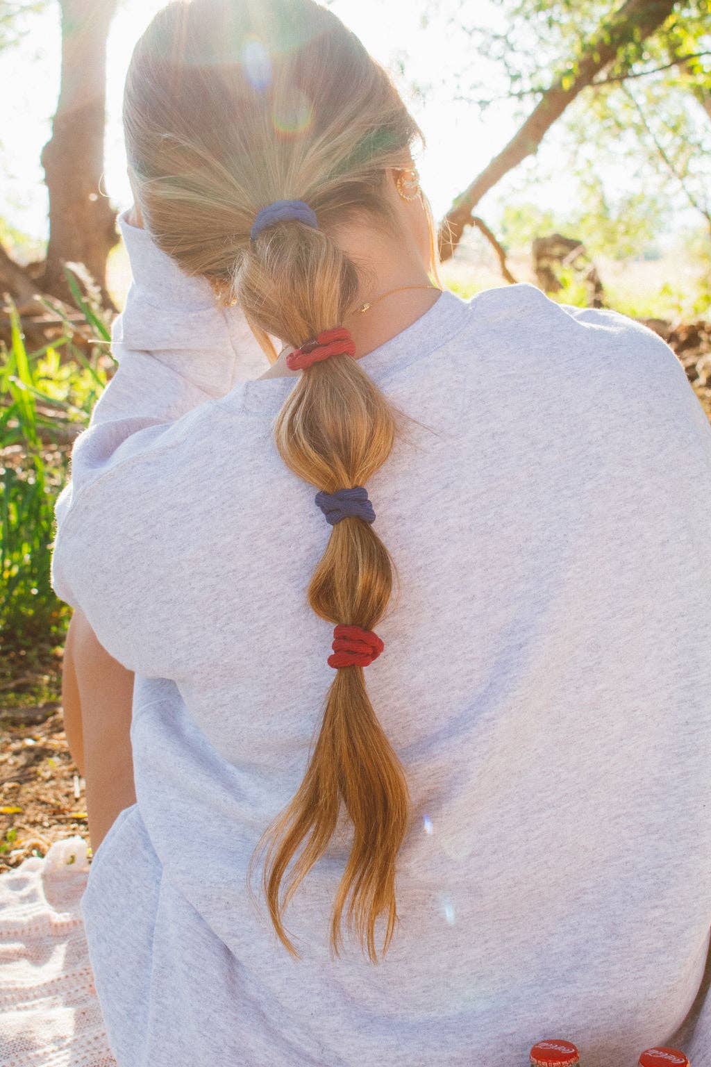 Red, Blue and Cute Hair Tie 4-Pack