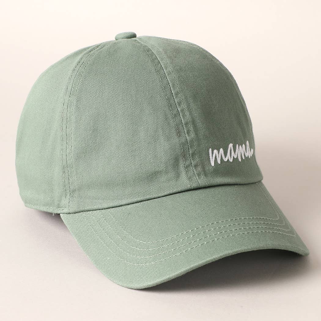 Mama Letters Embroidered Baseball Cap: HOT PINK / ONE SIZE