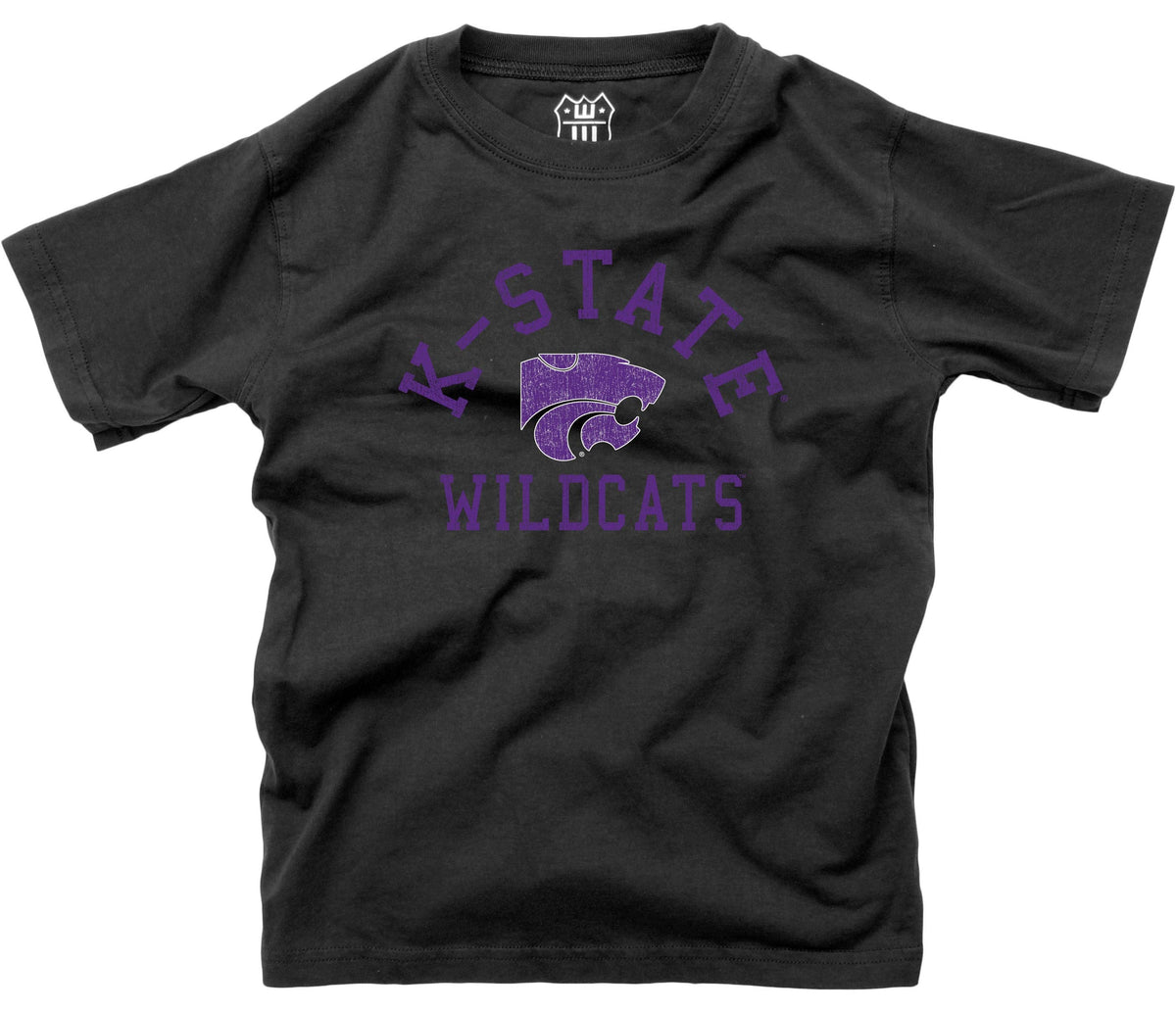 KS State NCAA Kids Organic Cotton Tee-Black