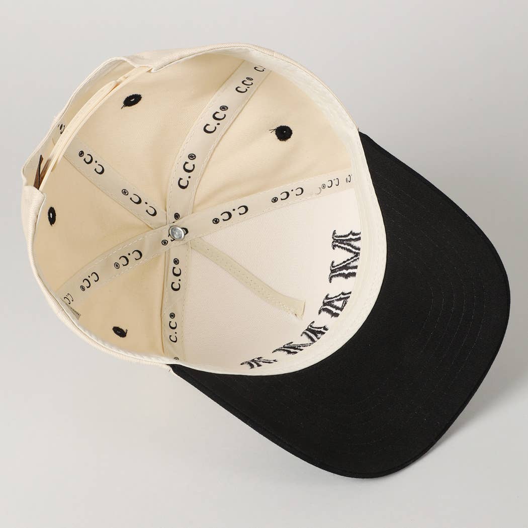 MAMA Typographic Design Embroidery Baseball Cap: Beige / ONE SIZE