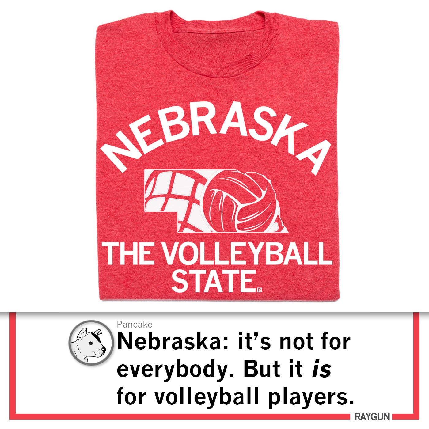 Nebraska: The Volleyball State: Standard XXXL - Heather Red