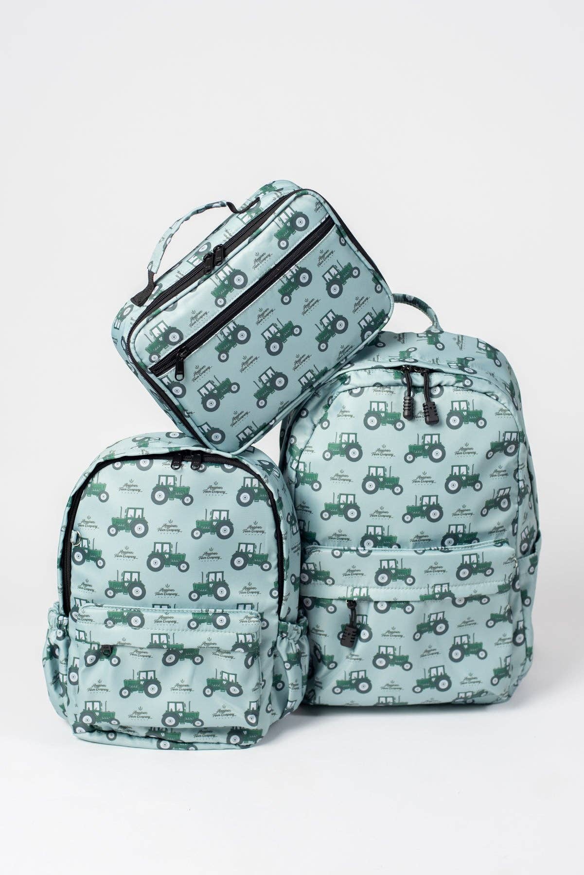 Green Tractor Backpack: Green / 13" Kids