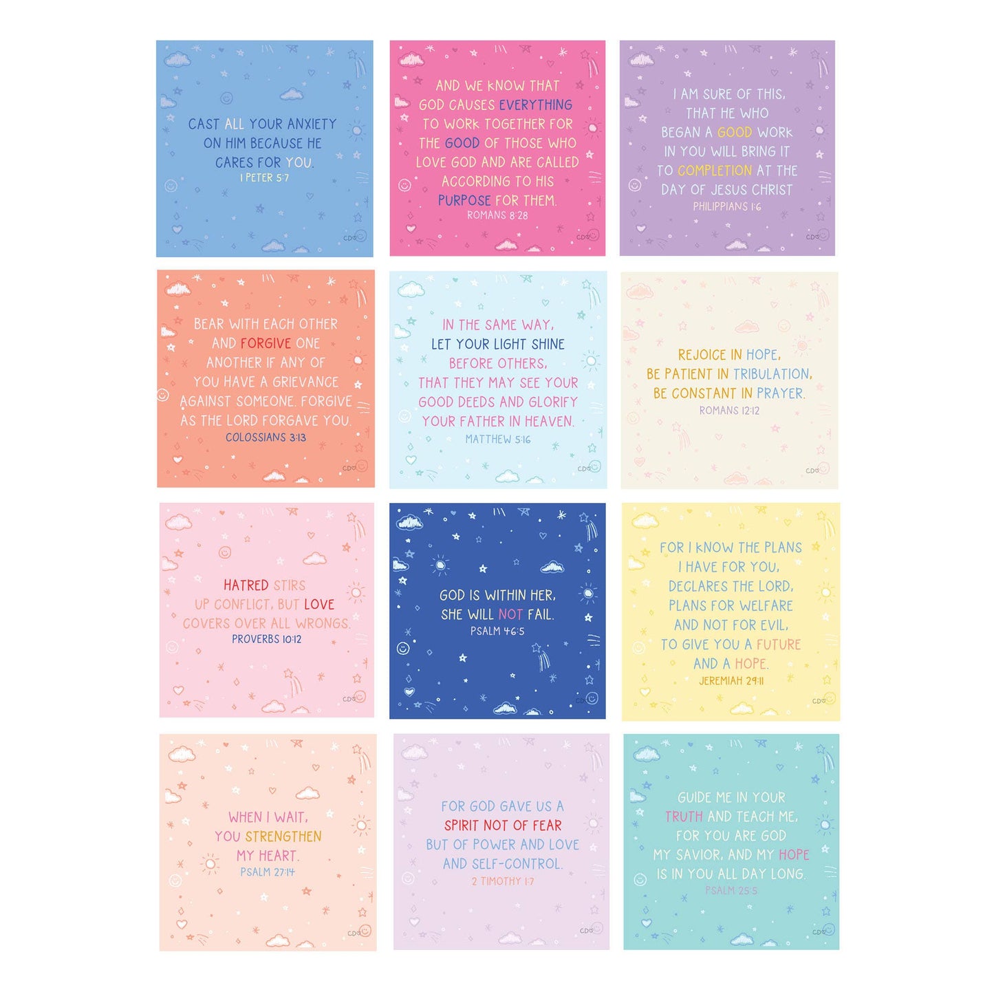 Verses for Daughters – Bible Verse Card Set