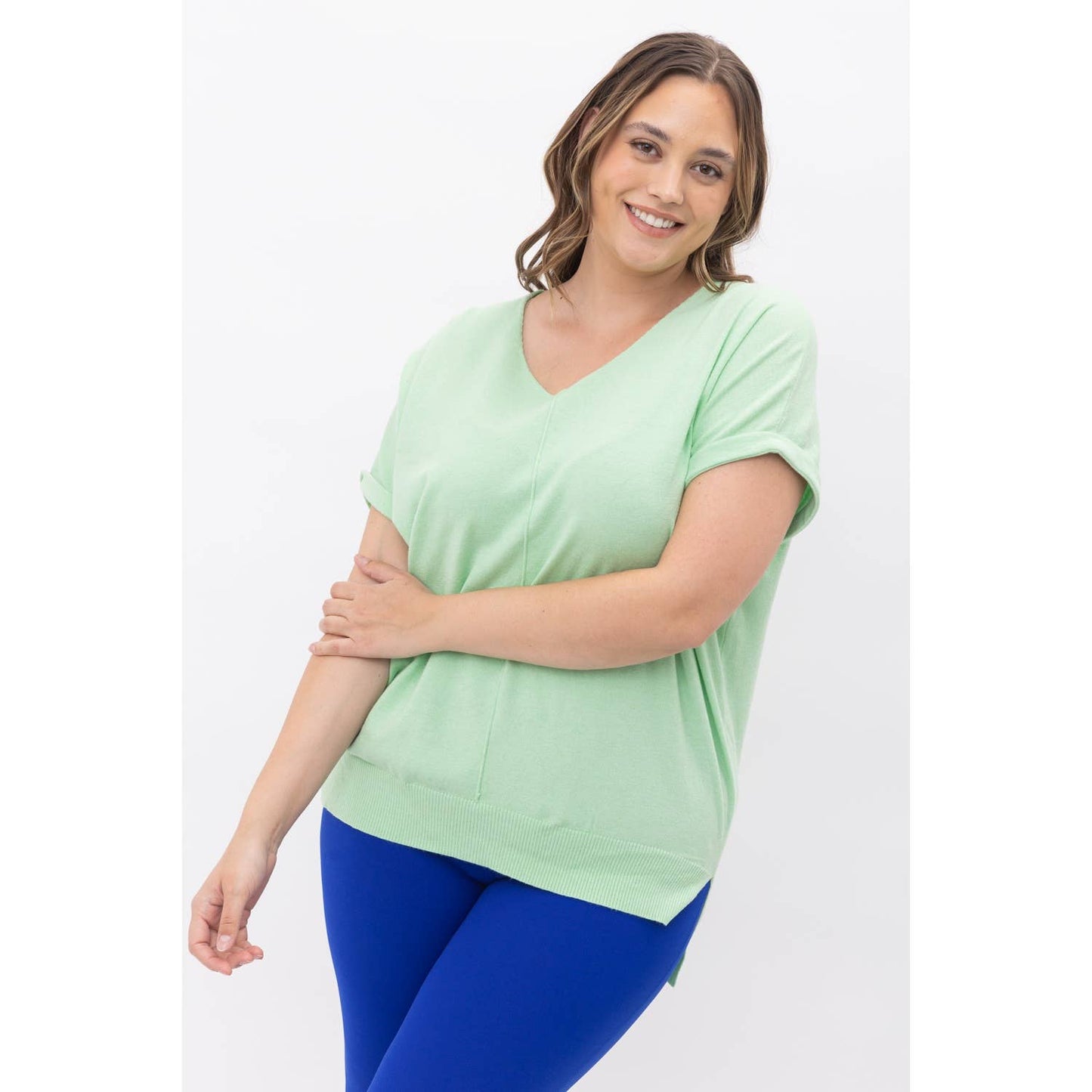 V-Neck W/Front Seam