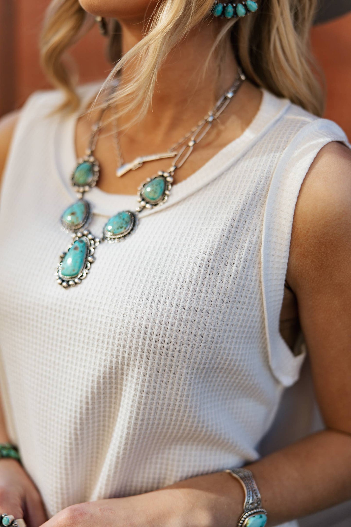 Round Neck Tank Top: Ivory