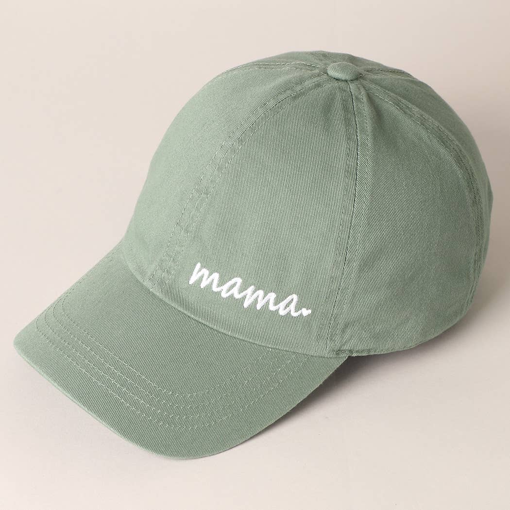 Mama Letters Embroidered Baseball Cap: HOT PINK / ONE SIZE