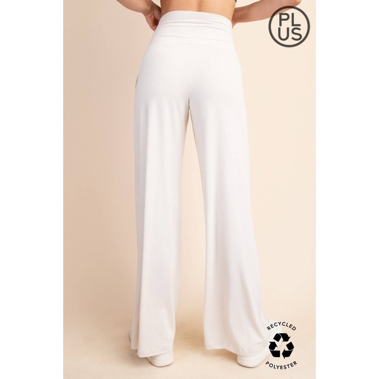 PLUS SIZE BUTTER V WAIST WIDE PANT