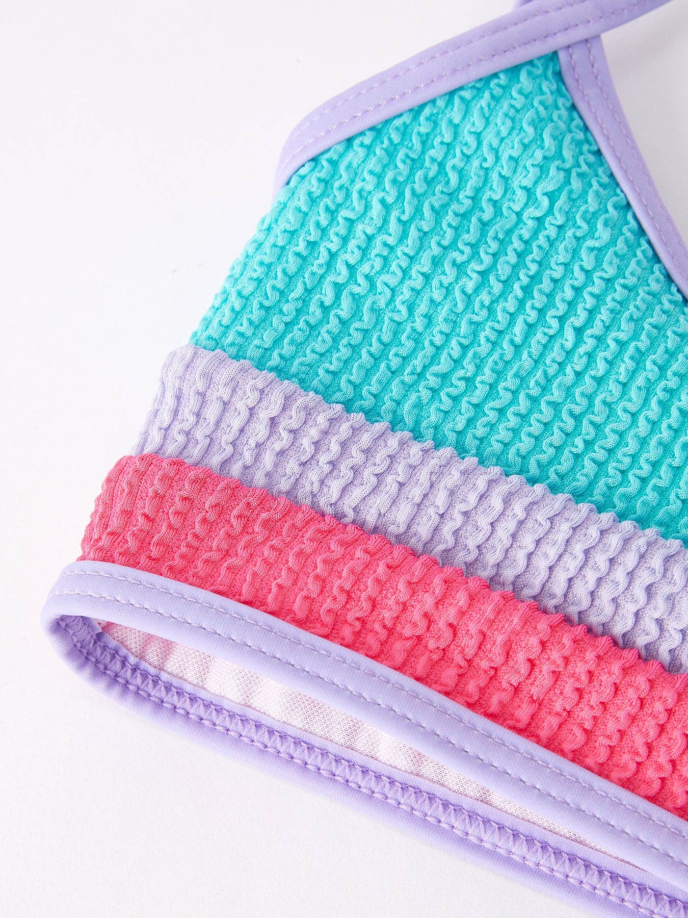 Blue & Red Stripes Kid's Swimsuit