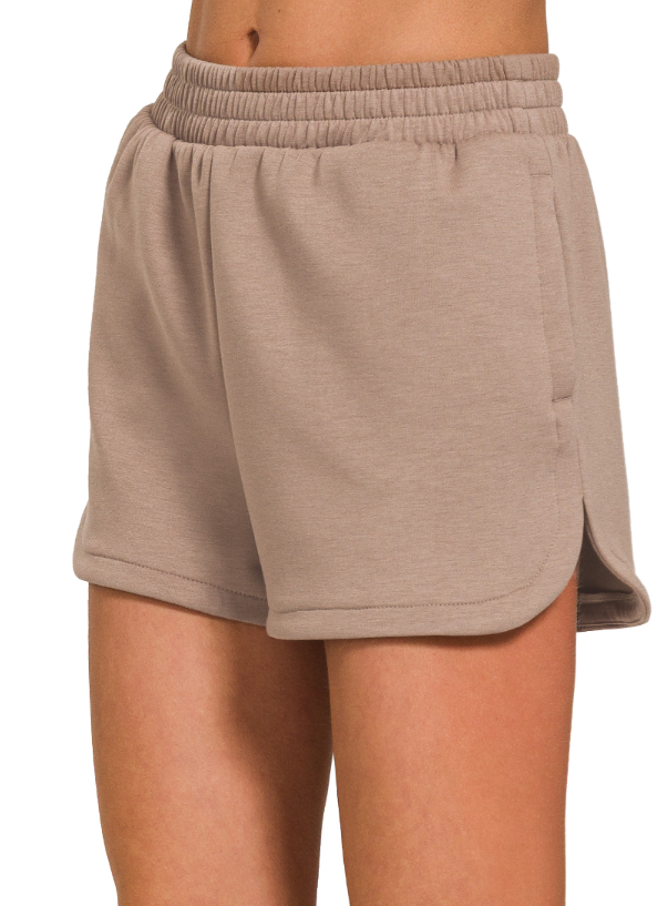 Scuba elastic waistband dolphin shorts