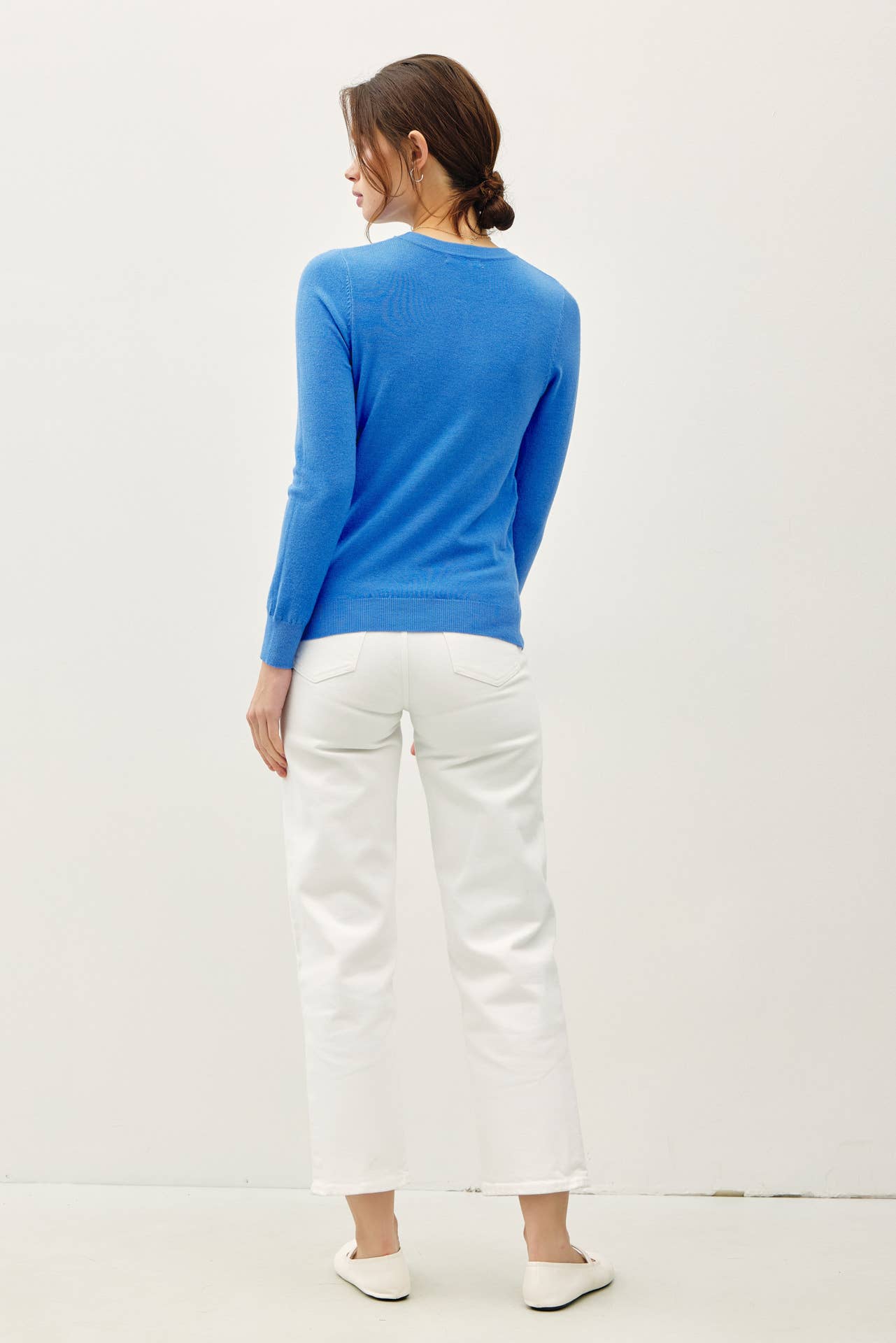 VISCOSE SOFT KNIT IVORY SWEATER