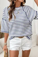 Stripe Split Hem Top