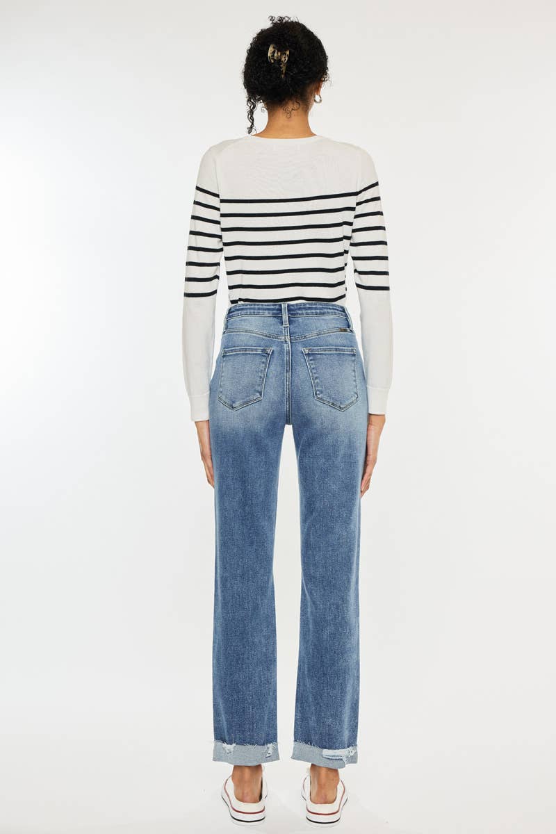 OPEN PACK HIGH RISE SLIM STRAIGHT JENAS-KC20023M: MEDIUM / 15/31