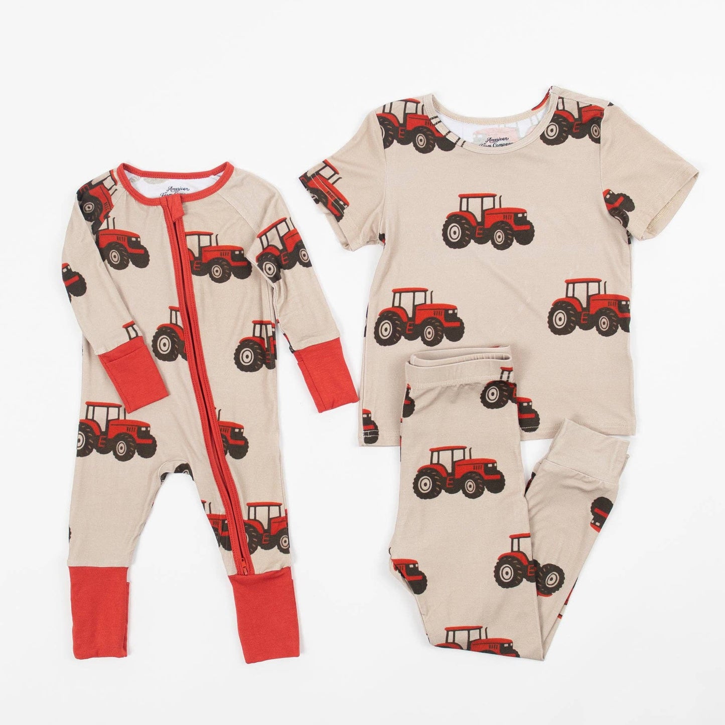 Classic Red Tractor Baby Bamboo Zippy: 6-12 Month