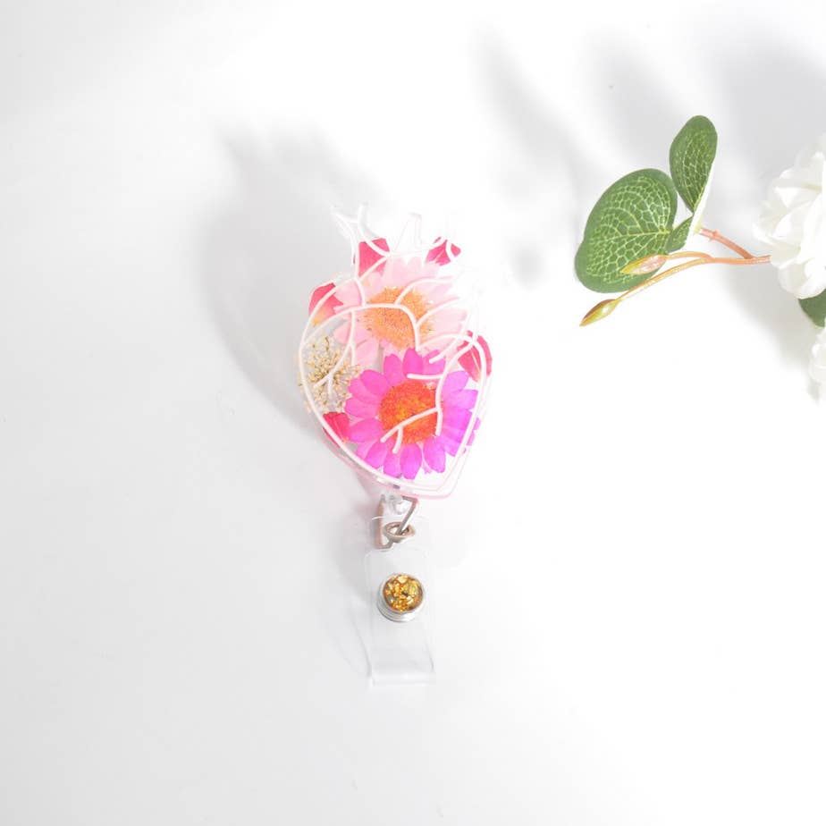 Glitterific Floral Heart