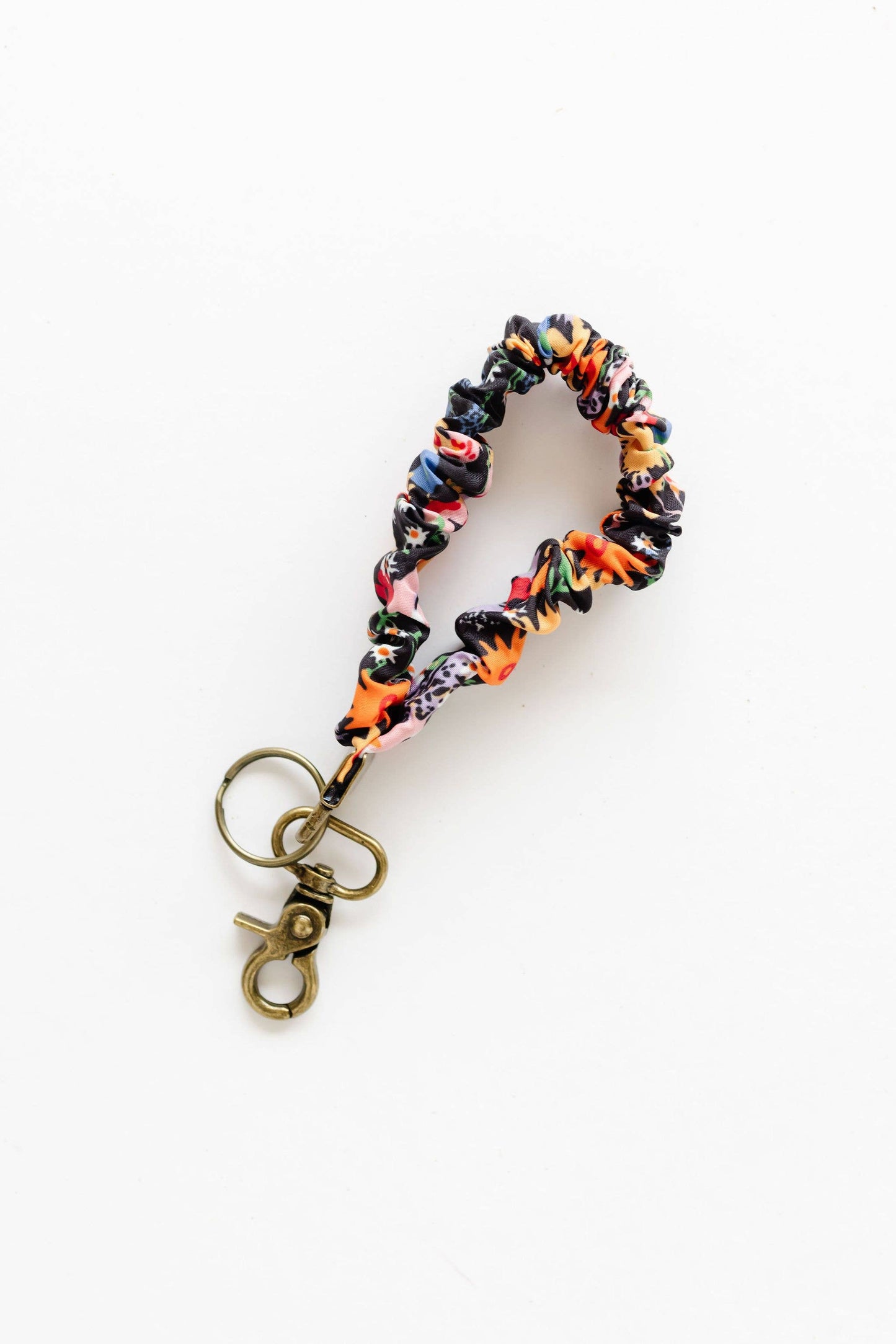 Groovy Floral Scrunchie Keychain