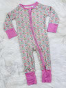 Pink Blue Floral Bamboo Sleeper