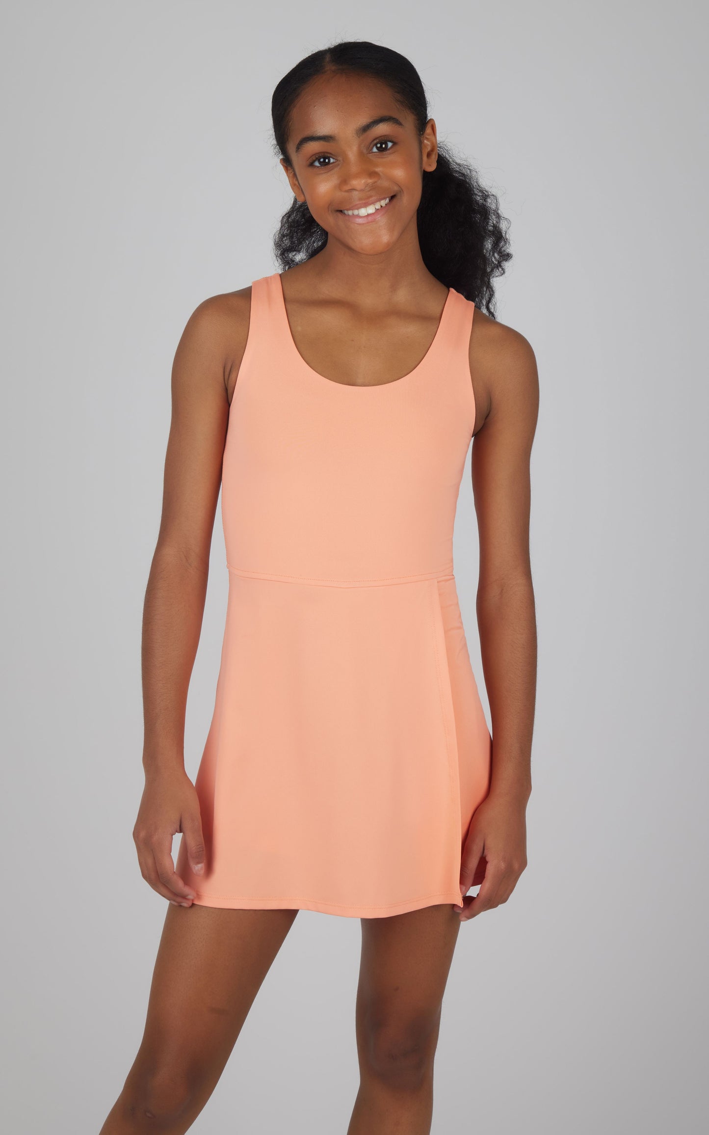 Coral Girls Tennis Dress
