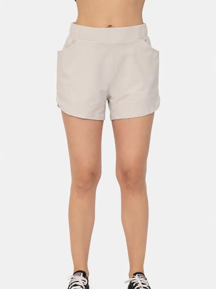 Grey Athleisure Shorts