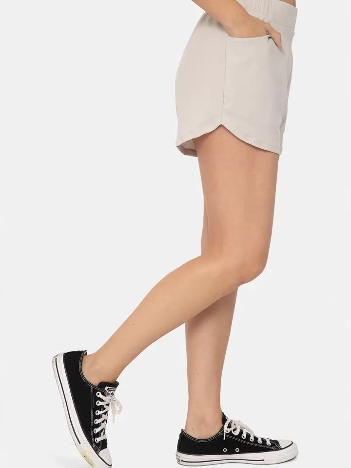 Grey Athleisure Shorts