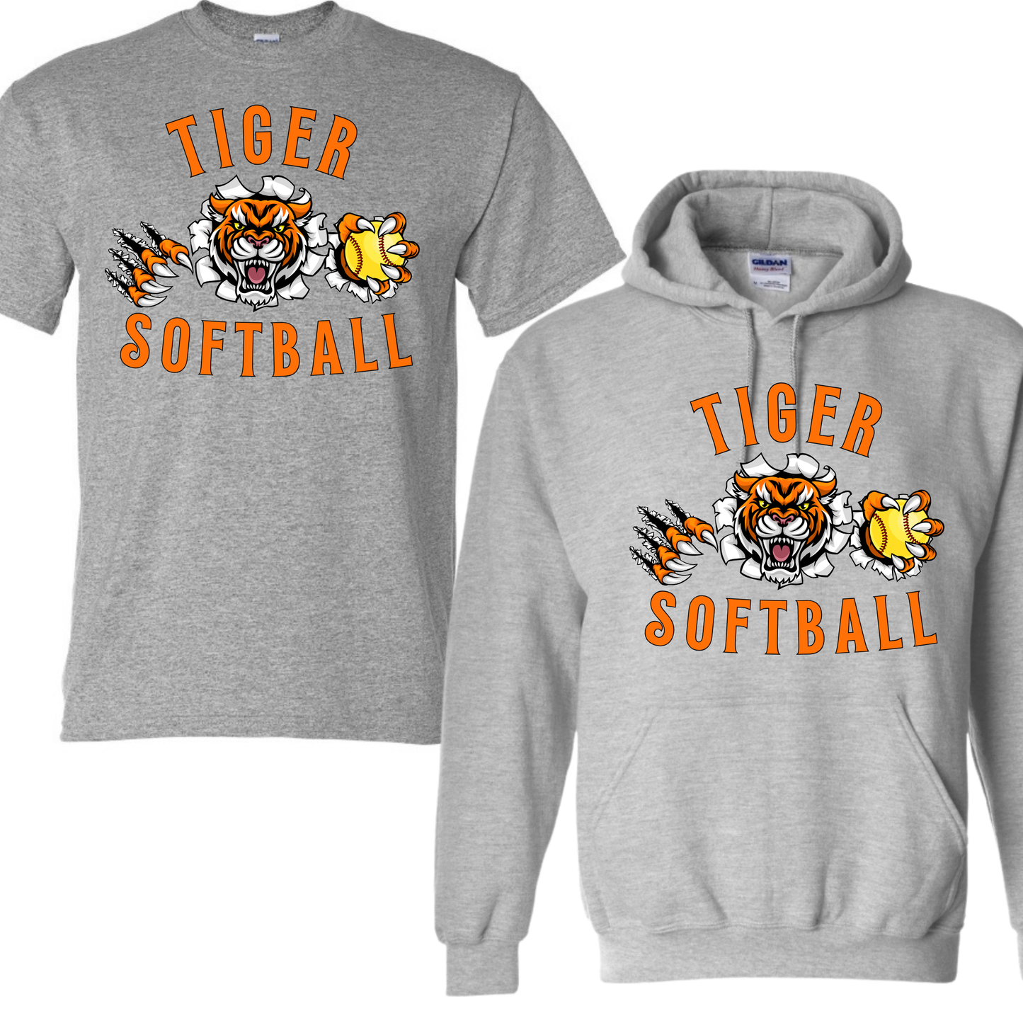 Tiger Softball with Tiger
