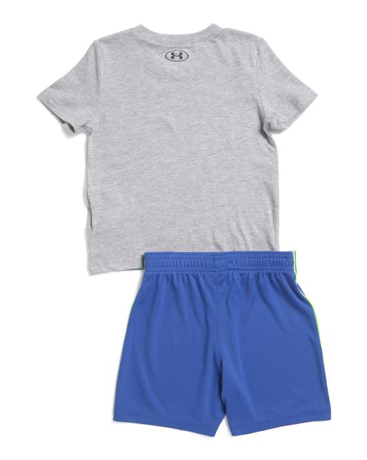 UNDER ARMOUR Toddler Boys Tech Wordmark Shirt And Shorts Set