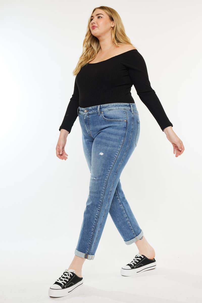Plus MR Slim Boyfriend Jeans