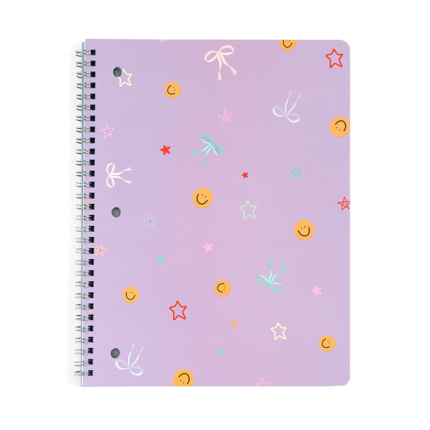 Smiley Face & Bows Spiral Notebook