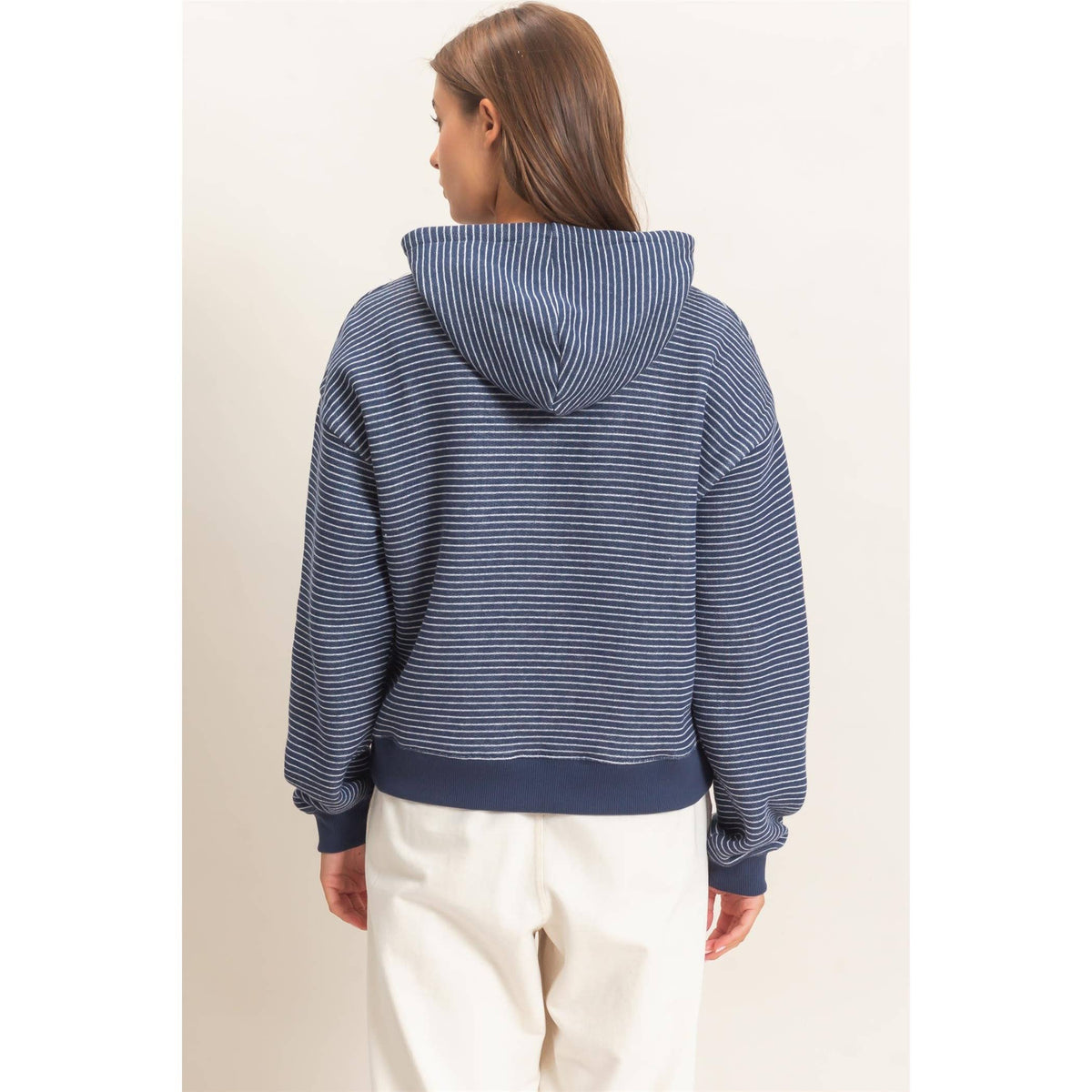 Striped French Terry Hoodie