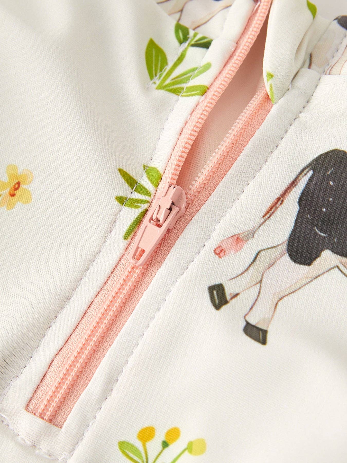 Cow Floral Girls' Swimsuit