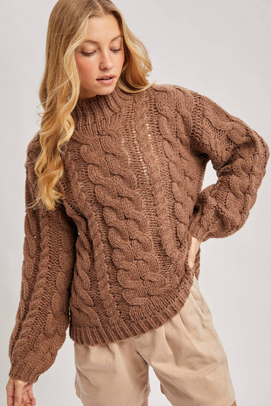 CABLE KNIT SWEATER