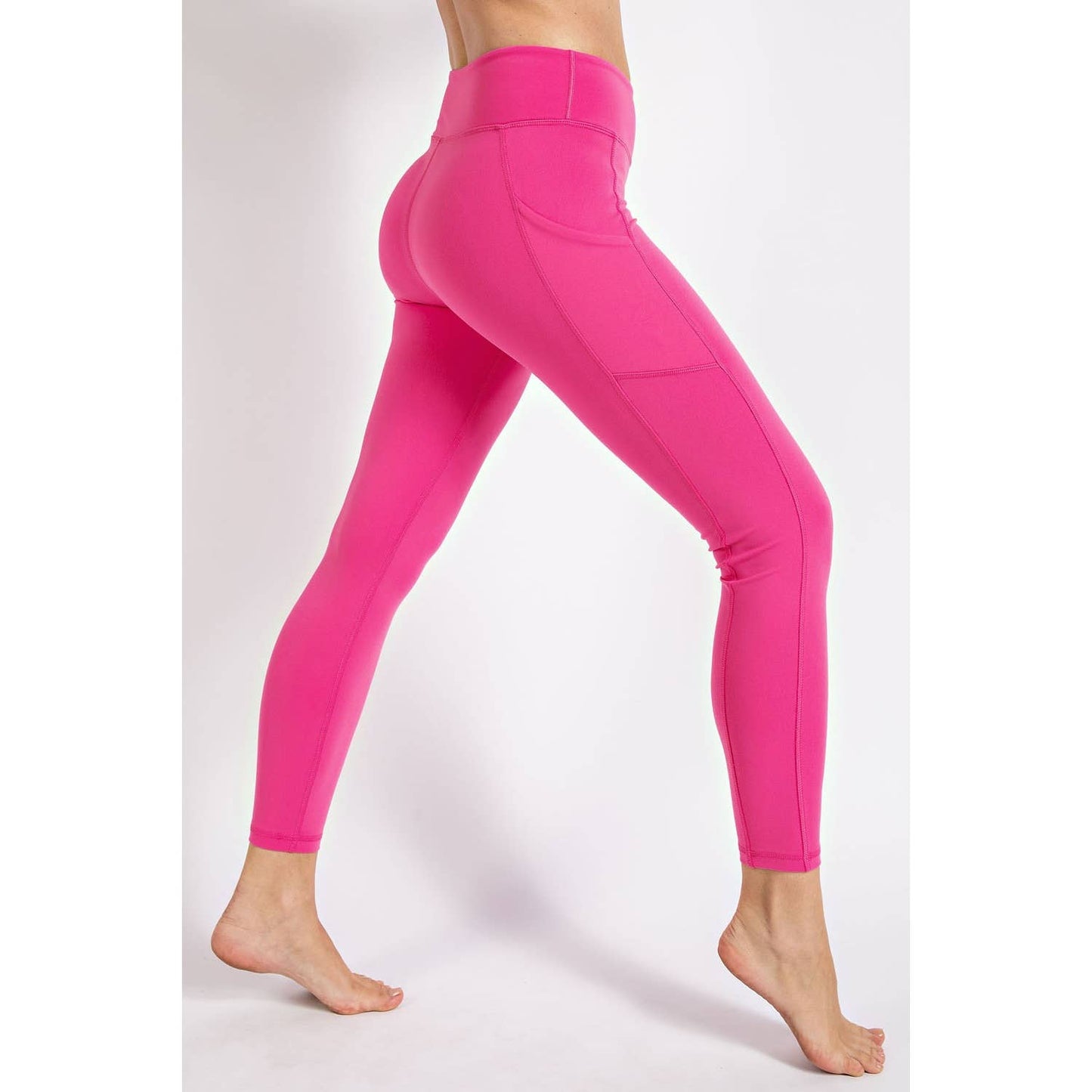 BUTTER BASIC LEGGING WITH POCKETS: Paradise Blue / S-M-L(2-2-2)