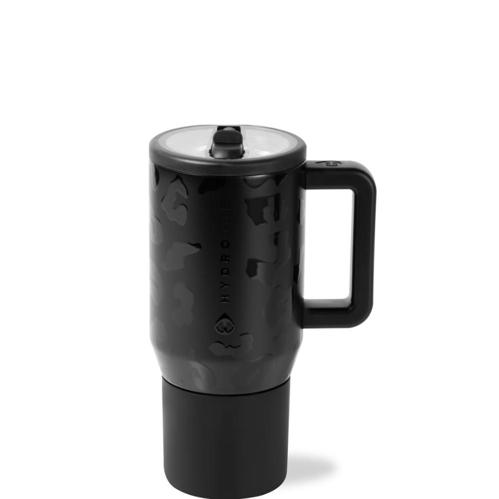 Black Leopard HydroJug 20 oz Traveler Tumbler: Black Leopard