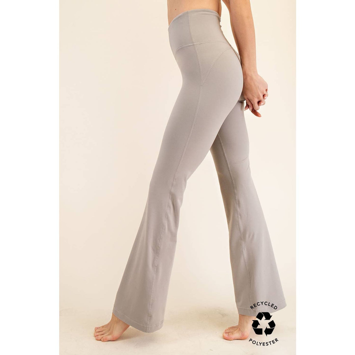 FLARED YOGA PANTS: Kelly Green / S-M-L(2-2-2)