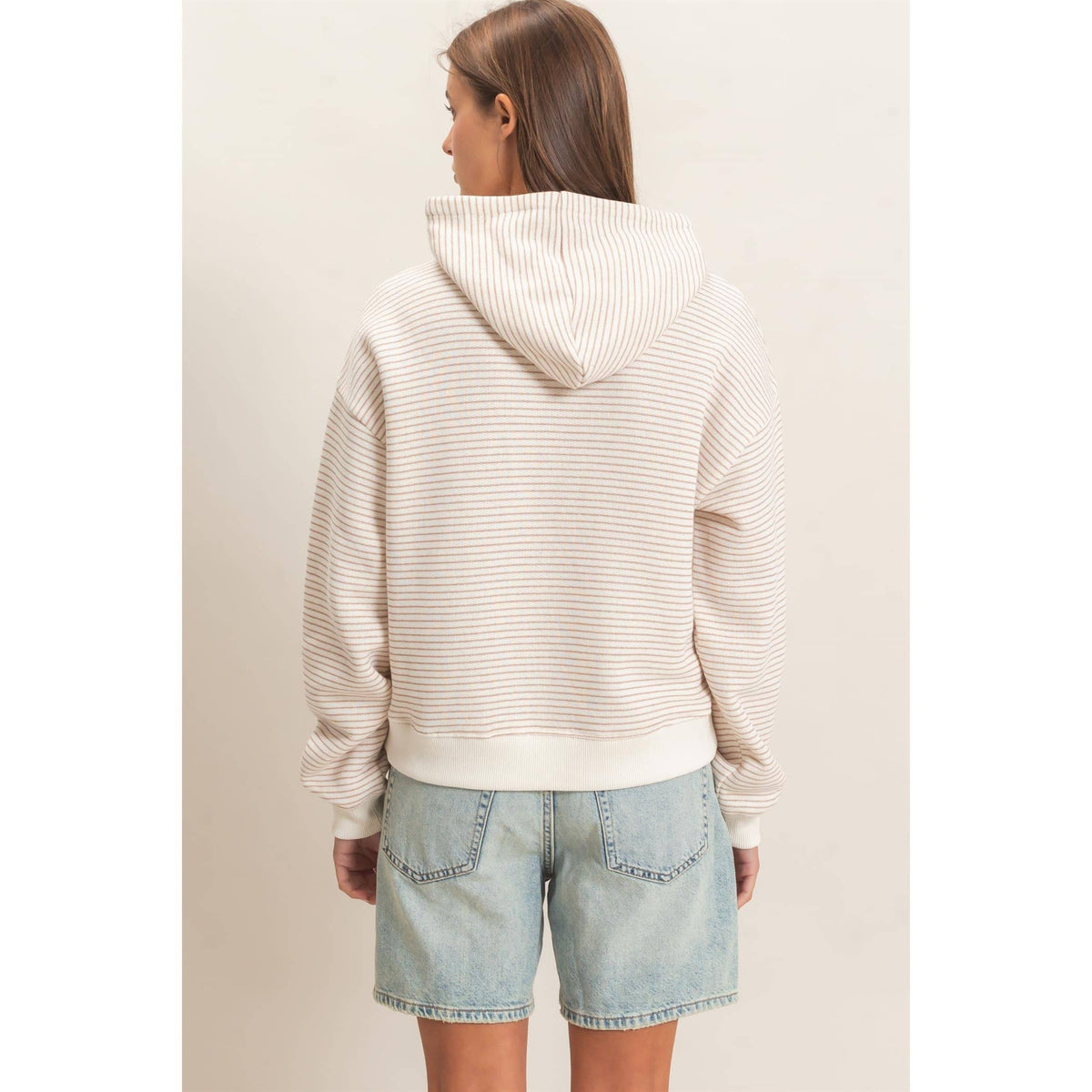 Striped French Terry Hoodie