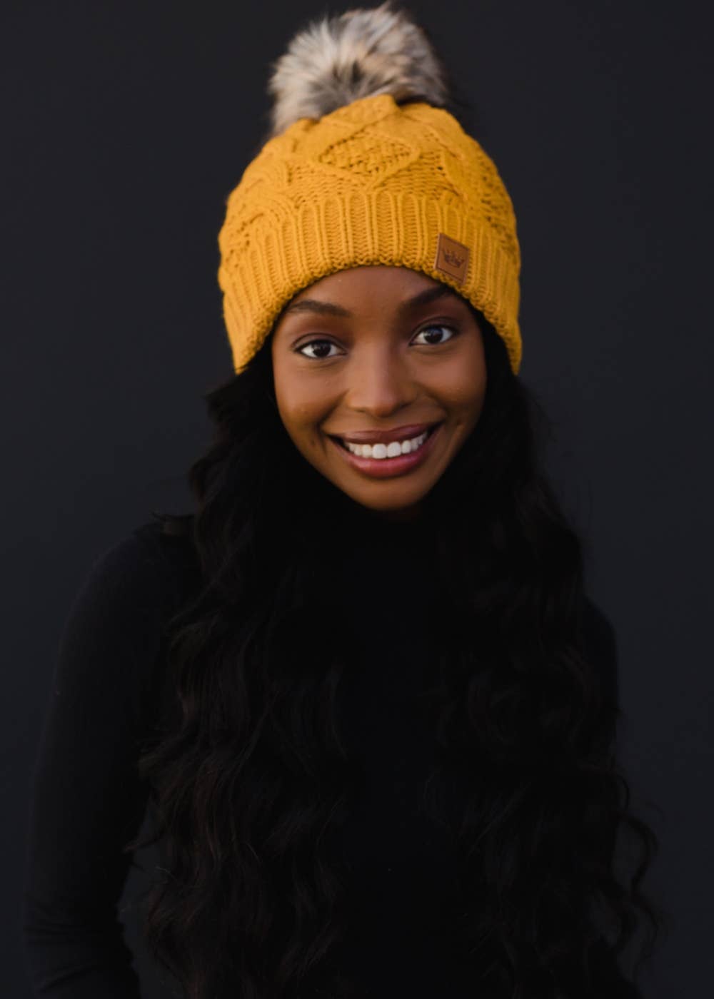 Cable Knit Pom Hat