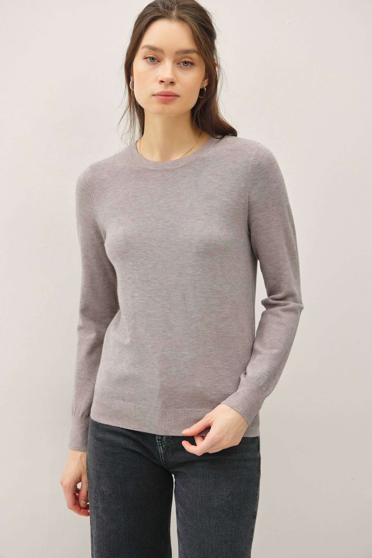 VISCOSE SOFT KNIT IVORY SWEATER