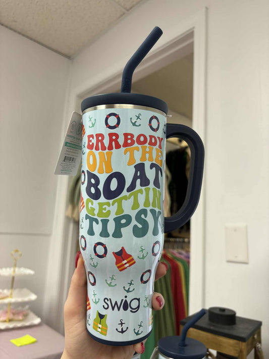 Errbody on the boat gettin tipsy 30oz mega mug