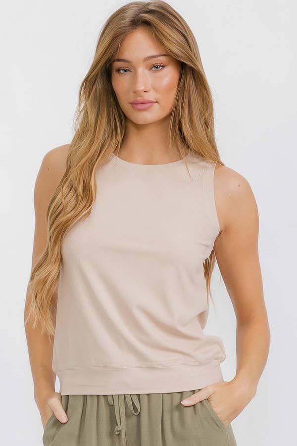 Viscose Crew Neck Tank