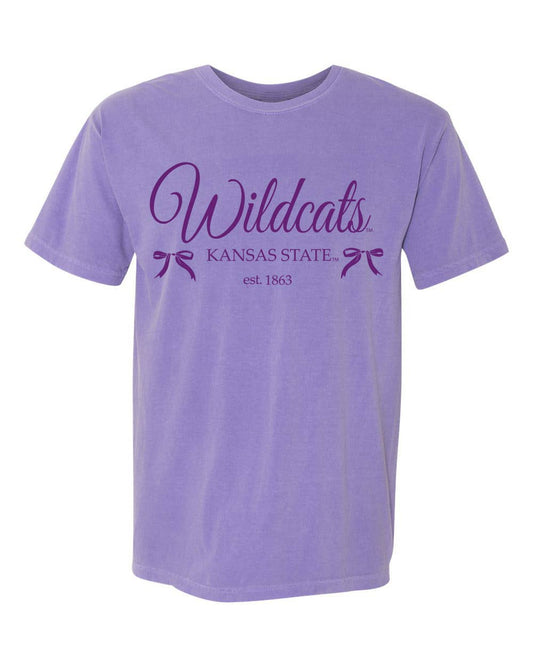 Wildcats Established Bows Violet CC Tee
