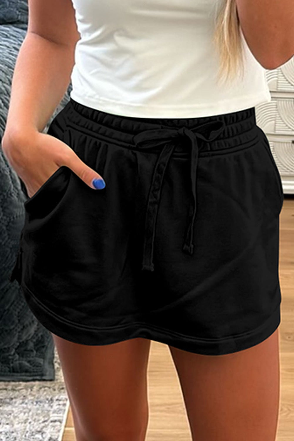 Black French Terry Skort w/ Pockets